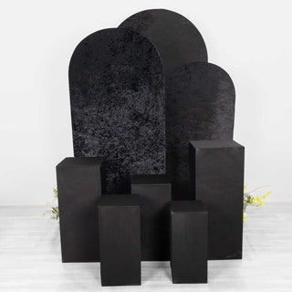 Durable and Stylish: Black Rectangular Stretch Fitted Pedestal Pillar Prop Covers