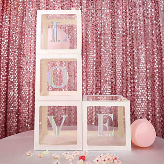 Stylish and Versatile White Clear Baby Shower Party Decoration Boxes