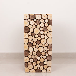 <h3 style="margin-left:0px;"><strong>Rustic Wooden Slices Pillar Prop Pedestal Stand</strong>