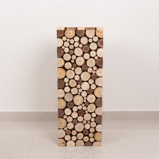 <h3 style="margin-left:0px;"><strong>Rustic Wooden Slices Pillar Prop Pedestal Stand</strong>