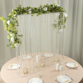 Create an Unforgettable Tapestry of Beauty with the Clear Acrylic Flower Pedestal Stand