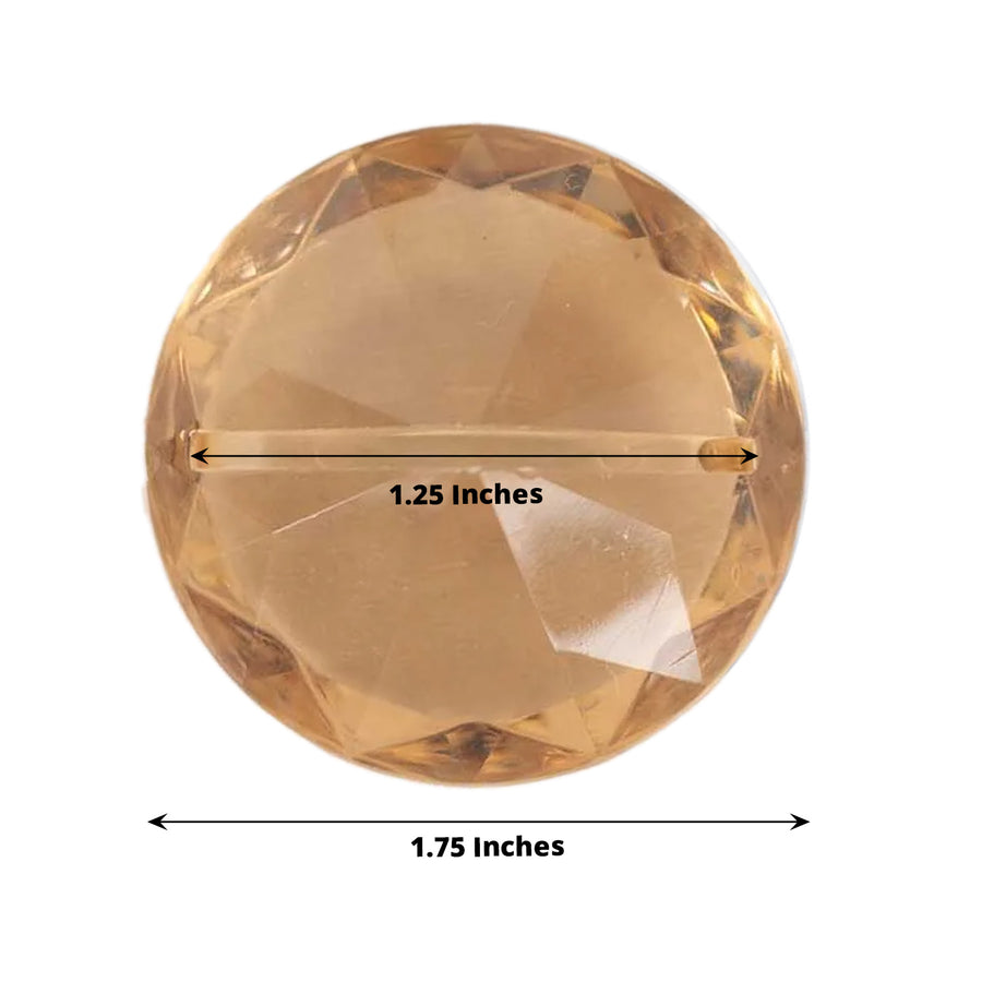 Amber Gold Plastic Diamond Shaped Place Card Holder Stands, Crystal Wedding Table
