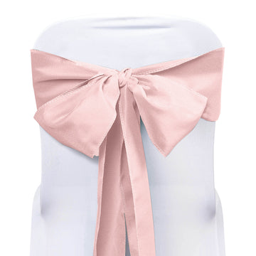 5 Pack 6"x108" Blush Polyester Chair Sashes