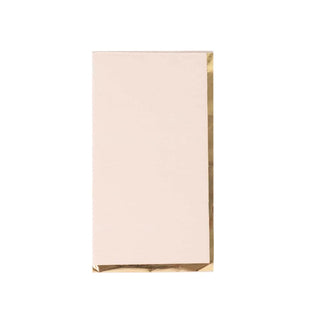 Blush Soft 2 Ply Disposable Party Napkins with Gold Foil Edge