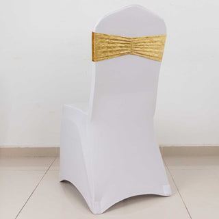 Elegant Champagne Velvet Chair Sashes for Stunning Event Décor