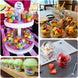 50 Pack Clear Dome Lid Disposable Ice Cream Fruit Cups, 7oz Plastic Pudding Dessert Parfait Cups