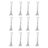 12 Pack | 24inch Clear Eiffel Tower Glass Flower Vase