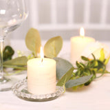 6 Pack Clear Glass Pillar Candle Holder Trays with Beaded Rims, Transparent Small Round Coasters