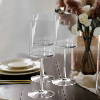 <h3 style="margin-left:0px;"><strong>Modern Clear Long Stem Plastic Cylindrical Wine Glasses</strong>