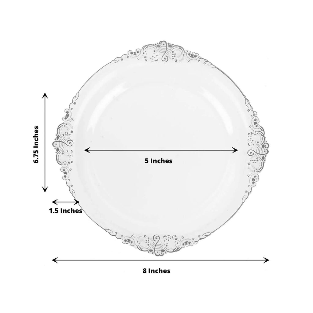 8" Clear Plastic Salad Plates