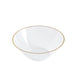 24 Pack Clear Premium Plastic Ice Cream Bowls with Gold Rim, 7oz Heavy Duty Disposable#whtbkgd