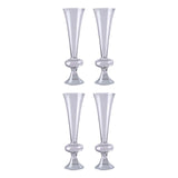 4 Pack | 15" Reversible Crystal Ball Trumpet Glass Vase