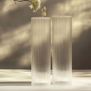 <span style="background-color:transparent;color:#111111;">Elegant Radiance with Clear Ribbed Candle Holder Glass Shades</span>