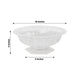 3 Pack Clear Roman Style Footed Compote Flower Bowl Vase Round Decorative Plastic Pedestal
