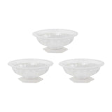 3 Pack Clear Roman Style Footed Compote Flower Bowl Vase Round Decorative Plastic Pedestal#whtbkgd