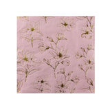 50 Pack Dusty Rose 2-Ply Paper Beverage Napkins with Gold Outlined Flowers Print#whtbkgd