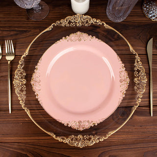 Elevate Your Event with Dusty Rose Plastic Party Plates