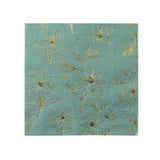 50 Pack Dusty Sage Green 2-Ply Paper Beverage Napkins with Gold Outlined Flowers Print#whtbkgd