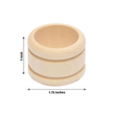 4 Pack | Eco Friendly Natural Wooden Napkin Holder Rings, Disposable