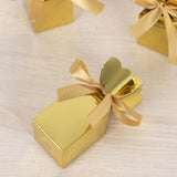 ck | Gold Floral Top Satin Ribbon Party Favor Candy Gift Boxes