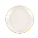 10 Pack Clear Hammered Disposable Dinner Plates With Gold Rim, 9inch Round10 Pack Clear#whtbkgd