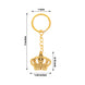 5 Pack Gold Metal Princess Crown Keychain Party Favor Souvenir