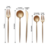 50 Pack | Gold Premium Plastic Silverware Set, Heavy Duty Disposable Sleek Utensil Cutlery