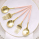 24 Pack | 6inch Gold / Rose Gold Premium Disposable Fork / Spoon Silverware Set