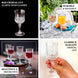 6 Pack 8oz Green Crystal Cut Reusable Plastic Cocktail Goblets, Shatterproof Wine Glasses