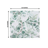 20 Pack | Green Foliage Eucalyptus Leaves Design Cocktail Napkins