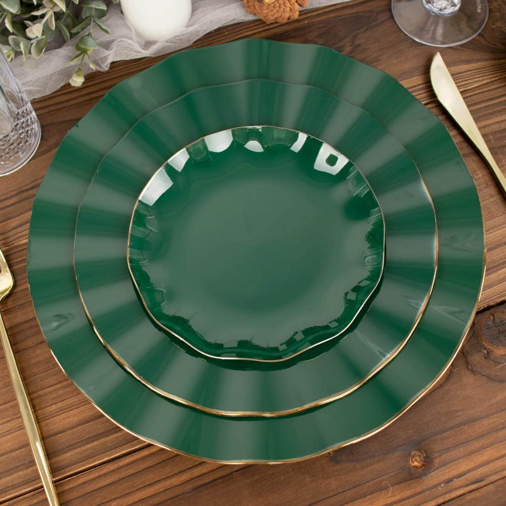 6" Emerald Green Disposable Salad Plates