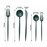 50 Pack | Hunter Emerald Green Premium Plastic Silverware Set