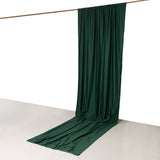 Hunter Emerald Green Scuba Polyester Event Curtain Drapes, Inherently Flame Resistant Backdrop Event