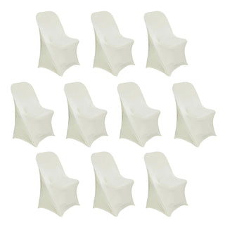 <h3 style="margin-left:0px;"><strong>Premium Ivory Spandex Folding Slip On Chair Covers</strong>