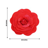 2 Pack | 20Inch Large Red Real Touch Artificial Foam DIY Craft Roses