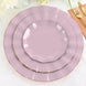10 Pack | 6inch Lavender Lilac Heavy Duty Disposable Salad Plates with Gold Ruffled Rim