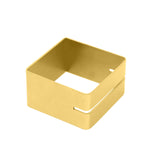 Metal Square Napkin Rings with Place Card Holder, Modern Design Multipurpose Napkins Rings#whtbkgd