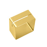 Gold Metal Square Napkin Rings with Place Card Holder, Modern Design Multipurpose Napkins Rings