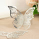 12 Pack | Metallic Gold Foil Laser Cut Butterfly Paper Napkin Rings, Chair Sash Bows