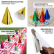 25 Pack Mixed Metallic Foil Cone Party Hat, Pre-Strung Paper Birthday Hats