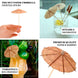 50 Pack Natural Eco Friendly Tiki Hut Paper Umbrella Cocktail Picks, 6inch Biodegradable Bamboo