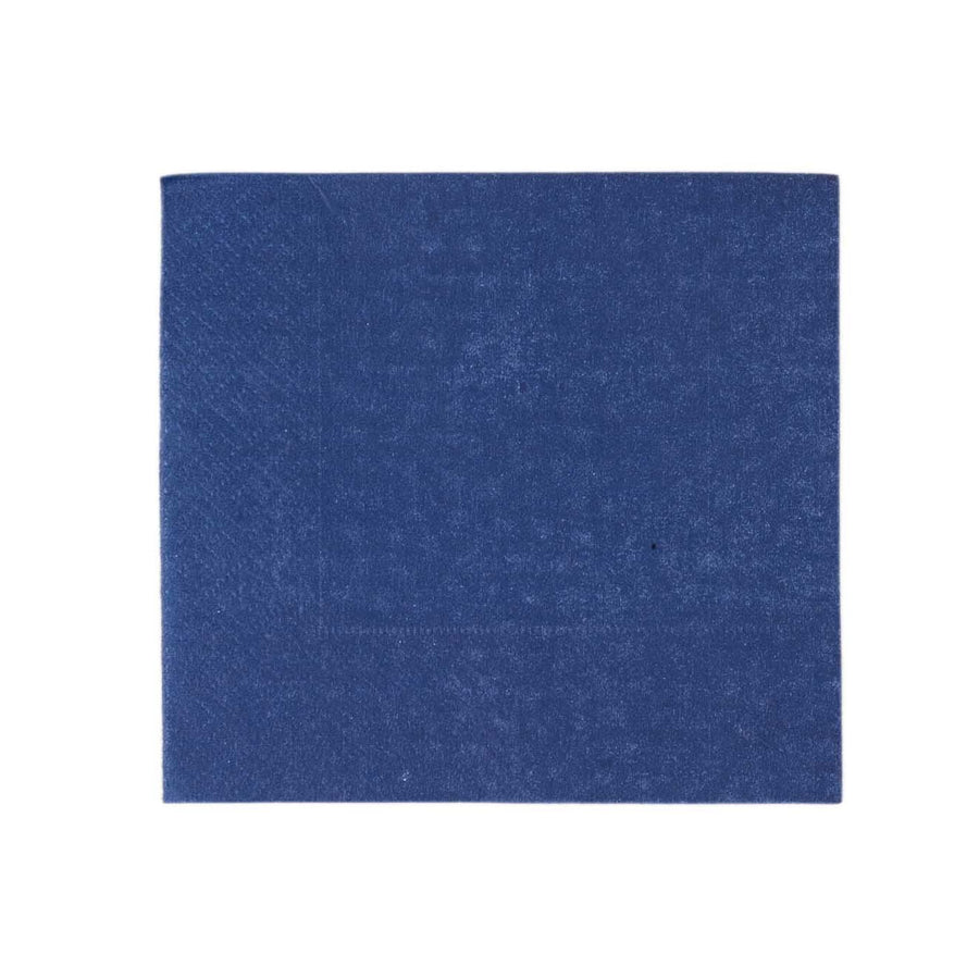 50 Pack Navy Blue Soft 2-Ply Disposable Cocktail Napkins, Paper Beverage Napkins 18 GSM#whtbkgd