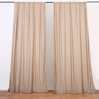 Elegant Nude Scuba Polyester Curtain Panel for Stunning Backdrops