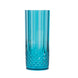6 Pack 14oz Ocean Blue Crystal Cut Reusable Plastic Cocktail Tumbler Cups, Shatterproof Tall#whtbkgd