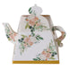 25 Pack Pink Peony Floral Mini Teapot Party Favor Boxes with Gold Edge Gift Boxes#whtbkgd