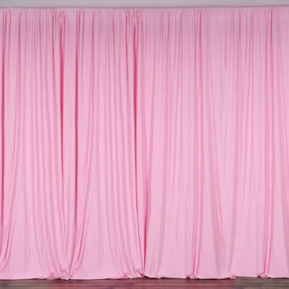 Flame Resistant Pink Scuba Polyester Curtain Panel - The Perfect Event Decor