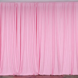 Flame Resistant Pink Scuba Polyester Curtain Panel - The Perfect Event Decor