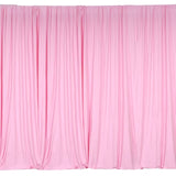 2 Pack Pink Scuba Polyester Curtain Panel Inherently Flame Resistant Backdrops Wrinkle Free#whtbkgd