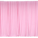 2 Pack Pink Scuba Polyester Curtain Panel Inherently Flame Resistant Backdrops Wrinkle Free#whtbkgd