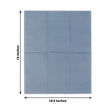 50 Pack 2 Ply Soft Dusty Blue Disposable Party Napkins, Wedding Reception Dinner Paper